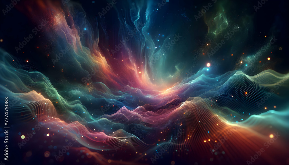 Aufkleber for advertisement and banner as aurora abstract an abstract representation of the aurora borealis id