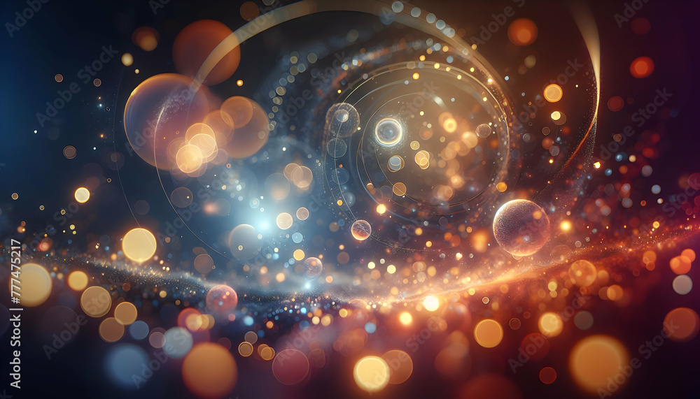Aufkleber for advertisement and banner as bokeh bliss soft glowing orbs float in a tranquil sea of bokeh perfe
