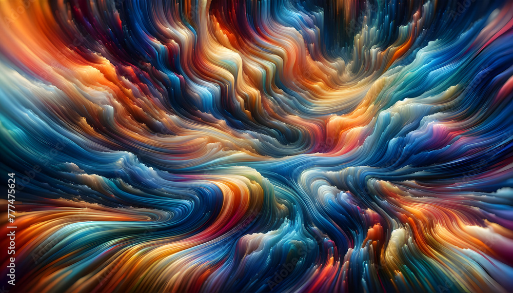 Aufkleber for advertisement and banner as chromatic currents flowing colors create a dynamic backdrop resembli