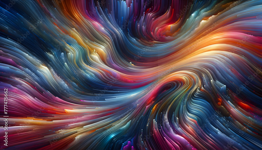 Aufkleber for advertisement and banner as chromatic currents flowing colors create a dynamic backdrop resembli