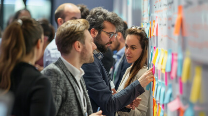 Entrepreneurs and investors attending an innovation summit, exploring disruptive technologies and business models