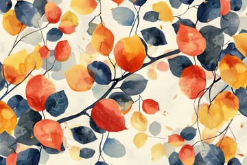 Abstract Handpainted Watercolor Seamless Design AI Created