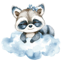 Cheerful Raccoon Illustration