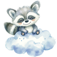 Cheerful Raccoon Illustration