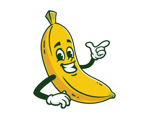 smiling Banana is lying down relaxing cartoon mascot illustration character vector clip art hand drawn 