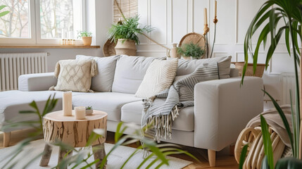 cozy living room, modern interior