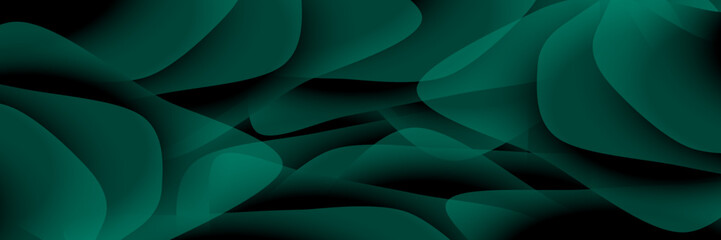 abstract magical technical futuristic background with waves and elements, dark natural atmosphere, modern futuristic design in black and dark green, dark wallpaper, seamless pattern in 3d with curves