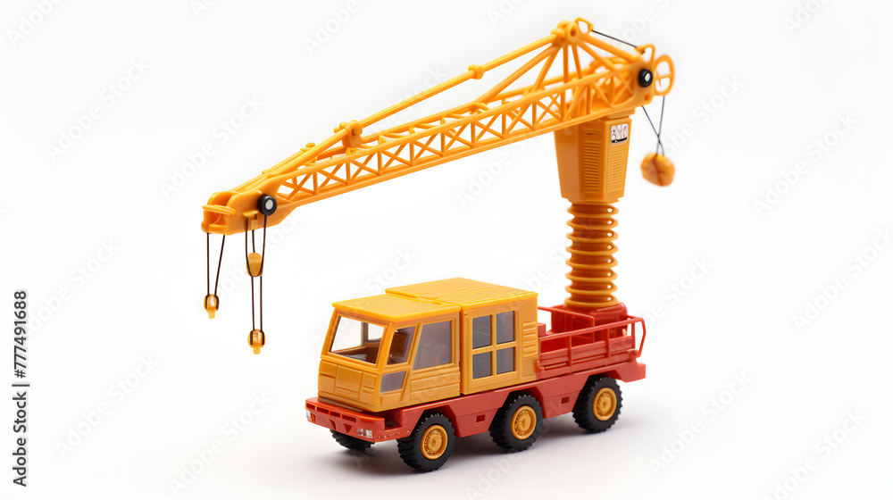 Sticker crane construction icon 3d