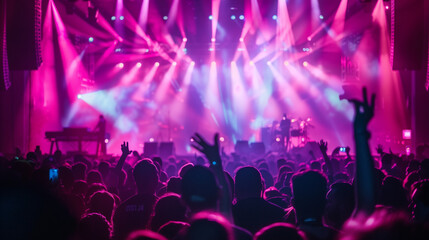 crowd of people dancing at concert