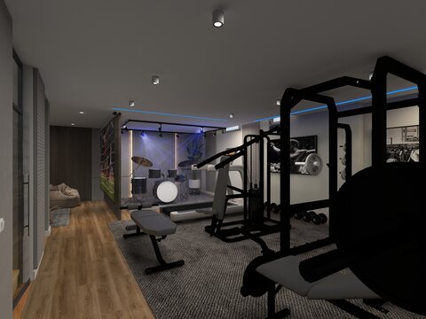 s&oacute;tano con garaje , gimnasio y cine en casa moderna de lujo 