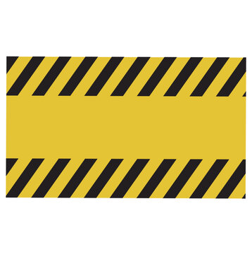Black and yellow warning line stripes on a rectangular background, yellow and black stripes diagonal, a warning potential danger vector template caution border sign