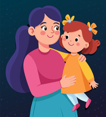 In the arms of a mother: happy moments of motherhood
