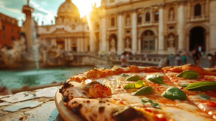 Gastronomic Extravaganza: Italian Pizza Joy Amidst Historic Beauty