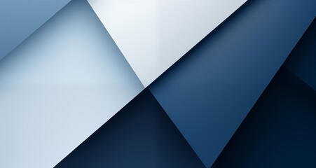 White blue abstract modern background for design. 3D effect. Diagonal lines. Triangles. Gradient. Metallic sheen. Web banner. Wide. Panoramic. Dark. Geometric shapes. - obrazy, fototapety, plakaty