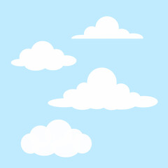 blue sky with clouds, Set of clouds elements, clouds collection, clouds with blue skies 