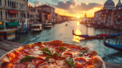 Taste of Italy: Pizza Pleasure with Historic Landmarks at Sunset