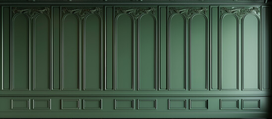 modern luxury green wall moulding panels