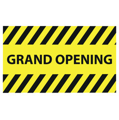 Poster design. Grand opening shop, colorful display illustration