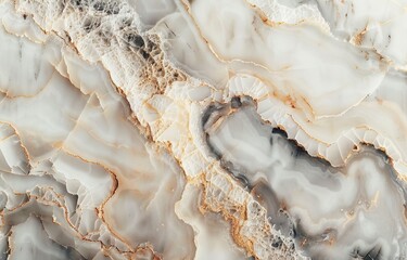 Obraz na płótnie Canvas Close-up of a 3D polished marble texture, offering a luxurious and clean background for high-end product ads
