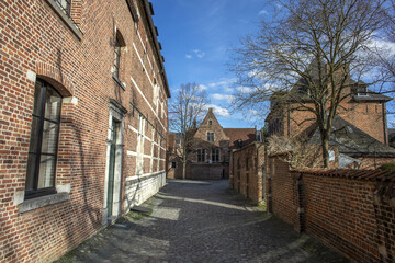 Fototapeta na wymiar Houses in Le Beguinage, Leuwen, Belgium