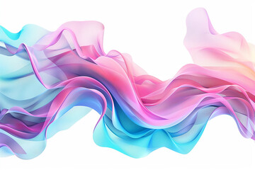 colorful waves over a white background