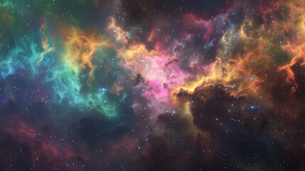 Fototapeta na wymiar A vibrant cosmic galaxy filled with stars, nebulae, and cosmic dust, suitable for backgrounds, space concepts, and astronomy.