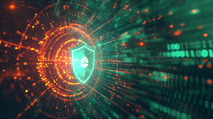 Fototapeta premium Abstract Cybersecurity Concept