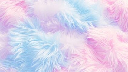 Fototapeta na wymiar A background of fluffy pink and blue fur, creating an adorable and playful texture for your design projects. 
