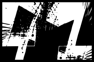 Abstract black and white pattern. For use in graphics. Minimalist illustration for printing on wall decorations