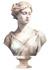 Classical bust of a woman artwork