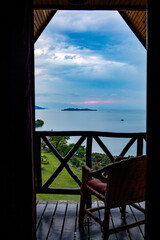 View of Kivu lake from a hotel room, Karongi, Rwanda