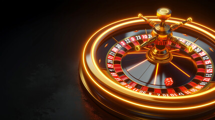 Naklejka premium Luxury of the Casino roulette wheel isolation background, Illustration.