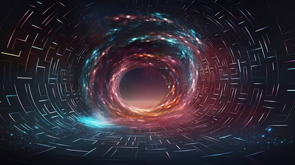 Obraz premium rotated binary code