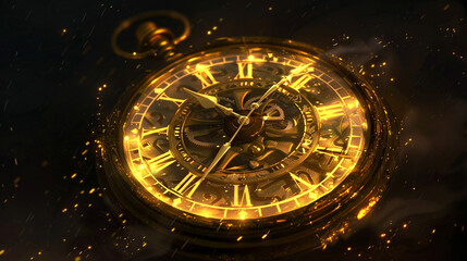 An animated clock, its hands spinning too fast, losing control