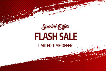 special offer, flash sale mega offer in red color theme, limited time offer, best banner design for social media and corporate companies, banner, design, illustration, vector, art,
