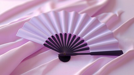 3D clay fan in soft lavender a breeze of color on white