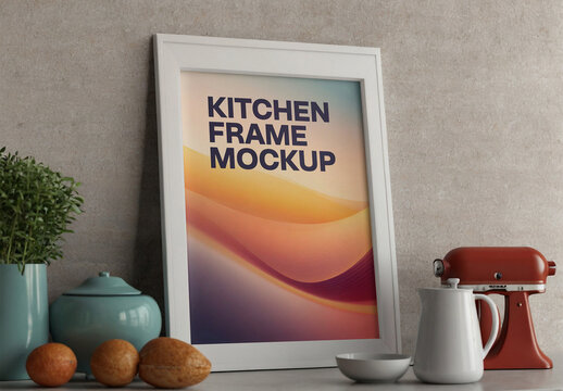Kitchen Frame Mockup With Generative AI