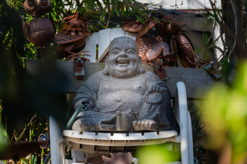 Budda sitting in the garden