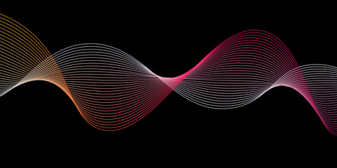abstract red light wave abstract background. Abstract glowing circle lines on dark background.modern futuristic technology creative background,illustrations as basic points in the image,