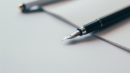 Naklejka premium Pen on Top of Paper