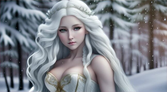 美しい雪の女神