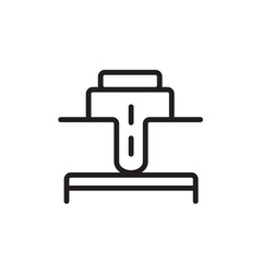 Cut Factory Industry Line Icon