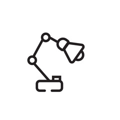 Desk Light Lamp Line Icon