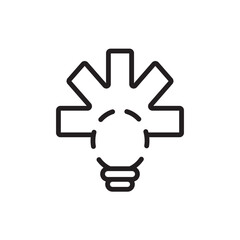 Idea Process Work Line Icon