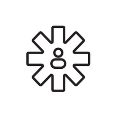Gear Person Production Line Icon