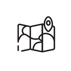 Gps Location Map Line Icon