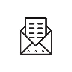 Document Email Envelope Line Icon