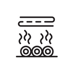 Drying Factory Industry Line Icon