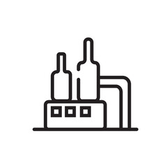Power Factory Industry Line Icon