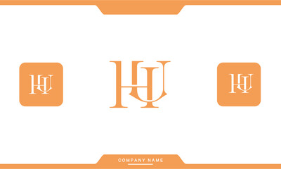 HU, UH, H, U, Abstract Letters Logo Monogram